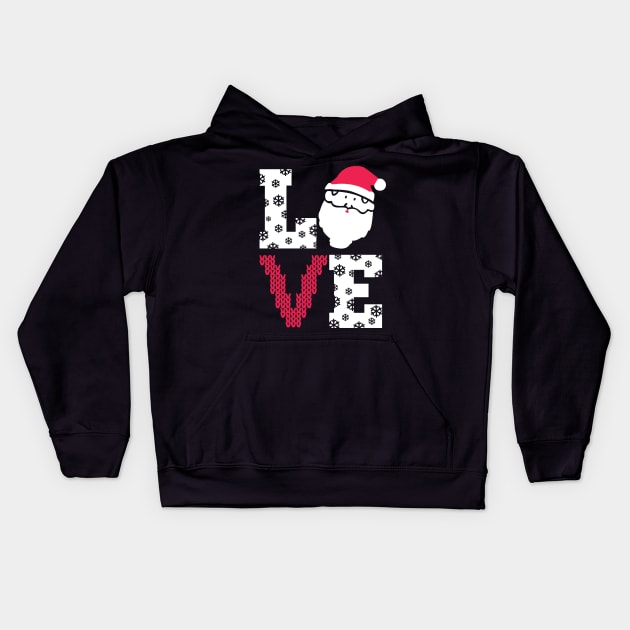 Love Christmas. Love Santa. Kids Hoodie by KsuAnn